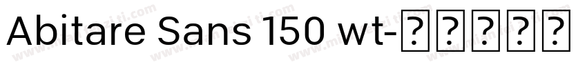 Abitare Sans 150 wt字体转换